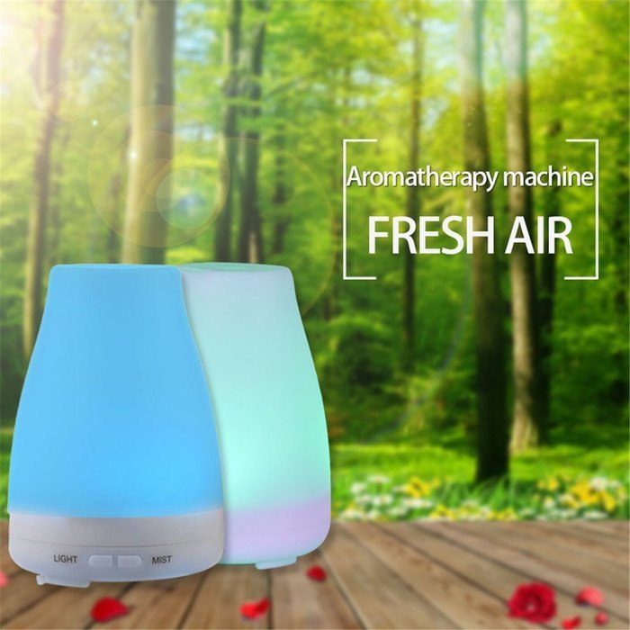 100ml Ultrasonic Aroma Diffuser Cool Mist Aromatherapy Humidifier Color LED Lights with Auto Shut-off Function...