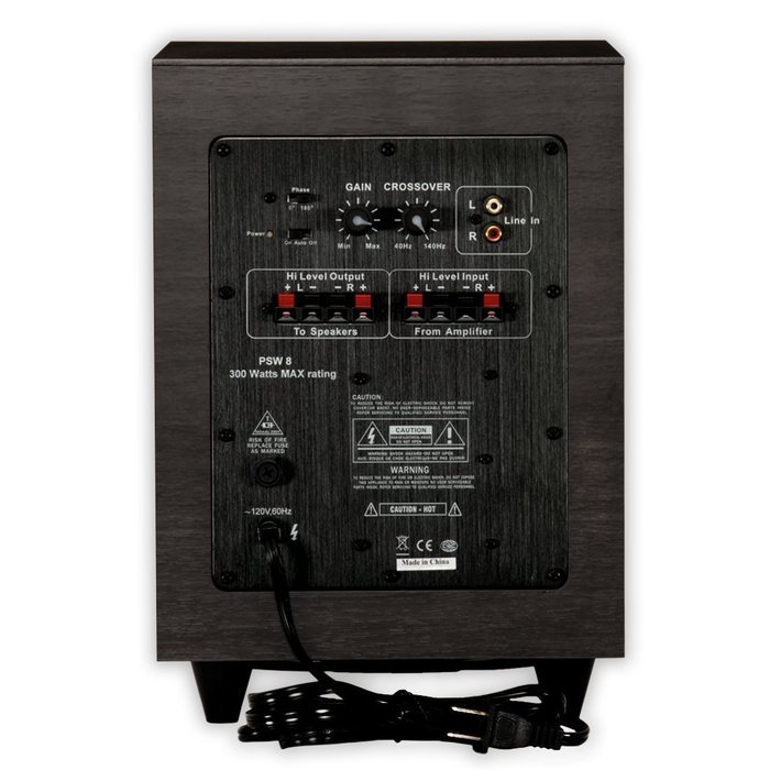 Acoustic Audio PSW-6 Down Firing Powered Subwoofer (Black) N6