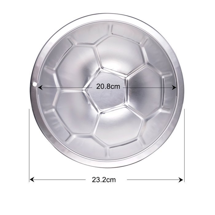 inkint Novelty Bakeware Soccer Ball Shape Aluminum Alloy Baking Molds Fondant Cake Baking Pan Cake Decorating... N6