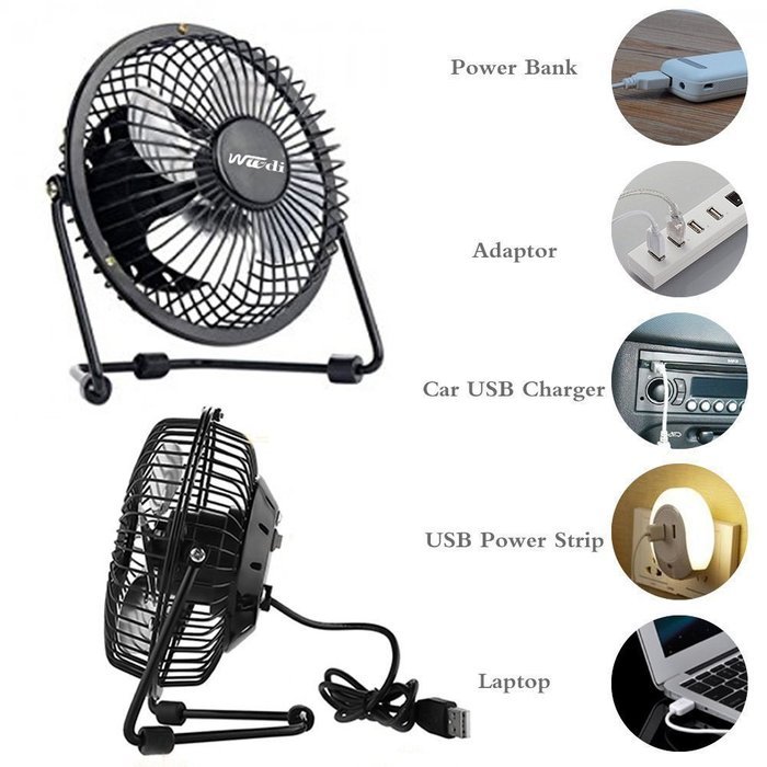 Wuudi Mini USB Fan with 360 Rotation