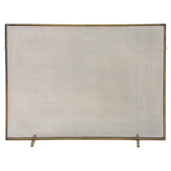 Modern Classic Simple Iron Fireplace Screen - Gold N4