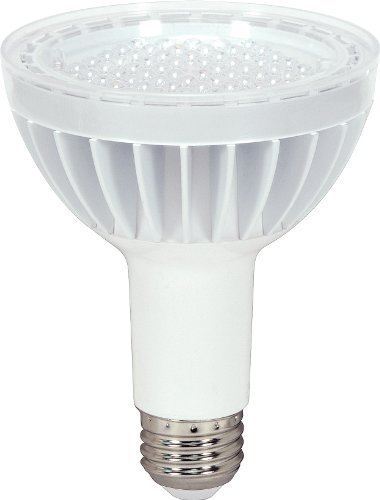 Satco S8948 14 Watt (75 Watt) 890 Lumens PAR30 Long Neck LED Neutral White 3500K 40 Beam KolourOne Light Bulb,...