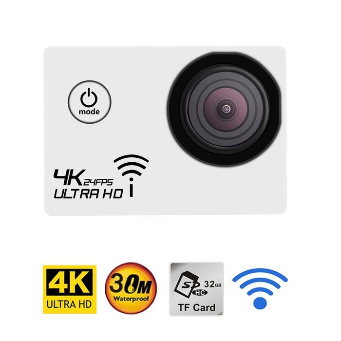 2.0'' LCD 4K Ultra WiFi Action Sports Camera 1080P HD 16MP 170 Degree Wide Angle Lens Waterproof Recorder Cam N6