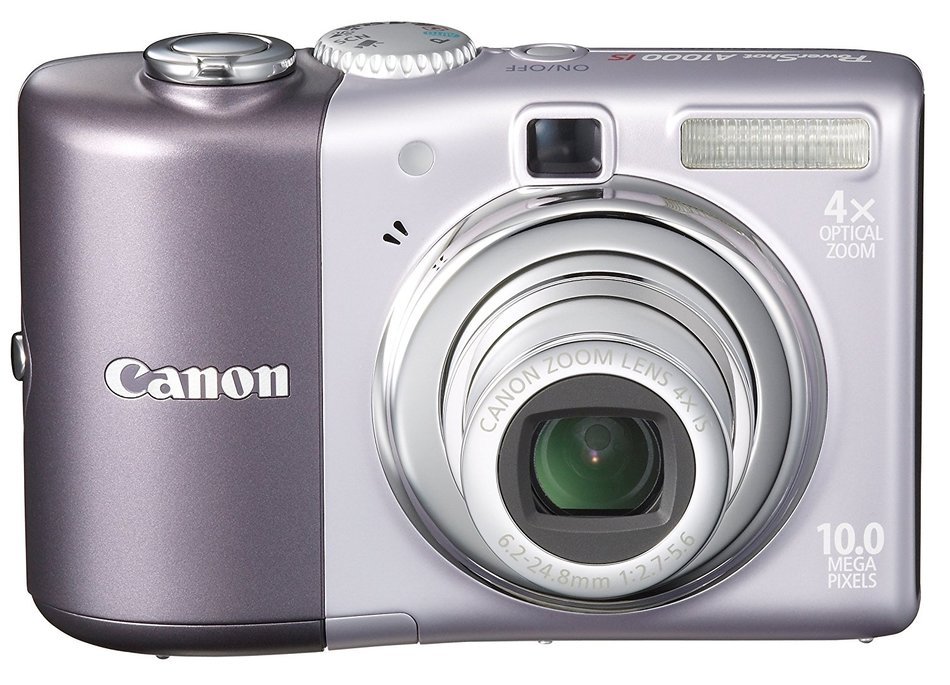 Canon Powershot A1000IS 10MP Digital Camera with 4x Optical Image Stabilized Zoom (Purple) N5