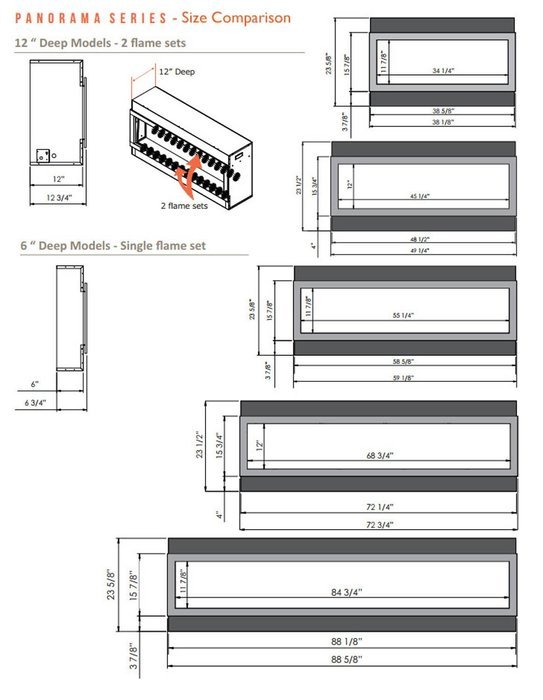 Amantii Outdoor Panorama Series Deep Electric Fireplace, 50 Inch N9