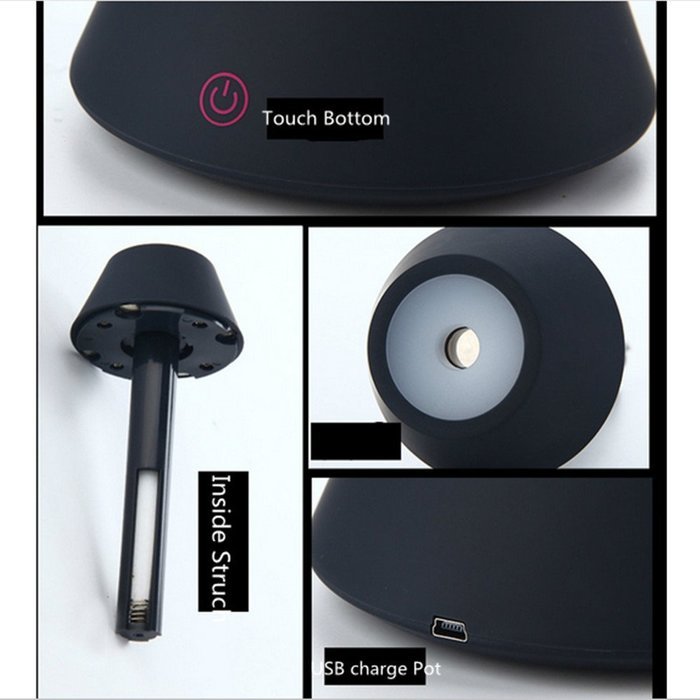 Missley LED Black Volcanic Humidifiers Small size for office living room N3