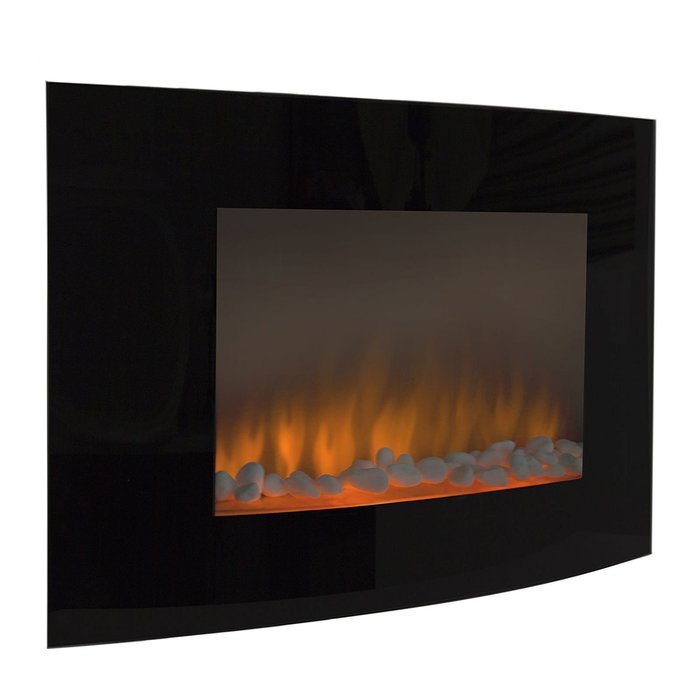 Large 1500W Heat Adjustable Electric Wall Mount & Free Standing Fireplace Heater N5