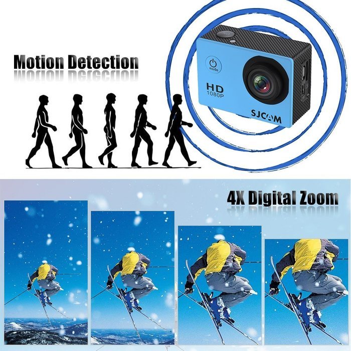 SJCAM SJ4000 2.0" LCD Screen 1080P 30fps Full HD 12MP Waterproof 30M NTK96650 Action Sports Helmet Camera DV 170... N24