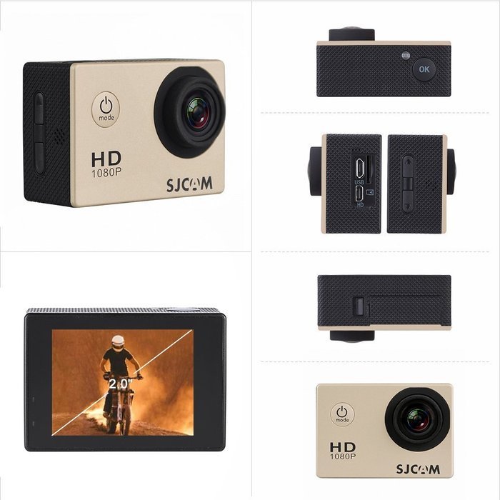 SJCAM SJ4000 2.0" LCD Screen 1080P 30fps Full HD 12MP Waterproof 30M NTK96650 Action Sports Helmet Camera DV 170... N28