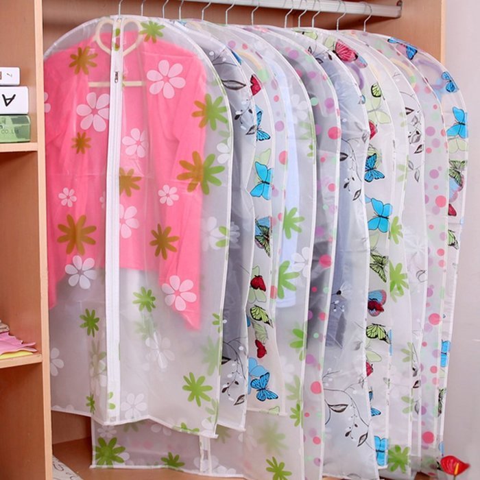 KAKA(TM) Clothes Moistureproof Dust-proof Water-proof Cover Storage Bag with Butterfly Pattern (60*110cm) N2
