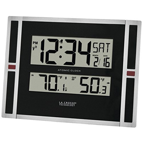 New LA CROSSE TECHNOLOGY 513-149 Indoor/Outdoor Thermometer & Atomic Clock