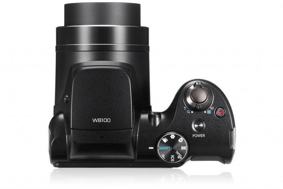 Samsung WB100ZBABUS WB100 16.4MP Smart Camera with 26x Optical Zoom and 3-inch LCD in Black N3