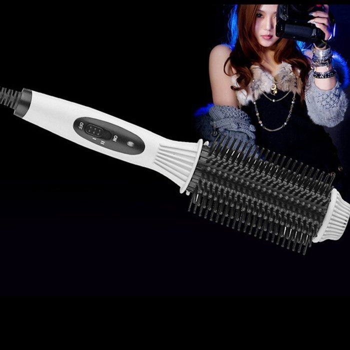Yaheeda 2 in 1 Ceramic Hair Curler Hot Air Brush Straightener Rollers Comb Curling Iron Straightening Iron Styling...