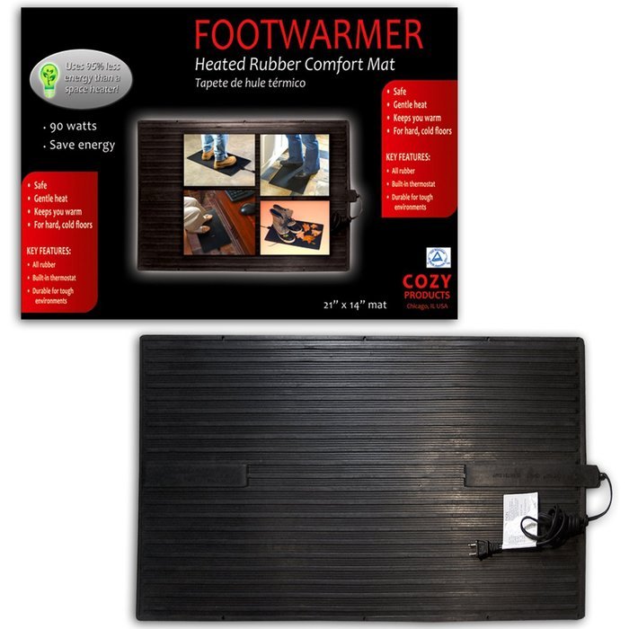 Cozy Products FW Foot Warmer Heated Foot Warming Mat Rubber Design N3