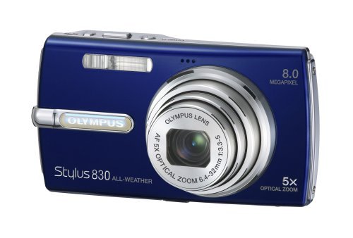 Olympus Stylus 830 8MP Digital Camera with Dual Image Stabilized 5x Optical Zoom (Blue) N5
