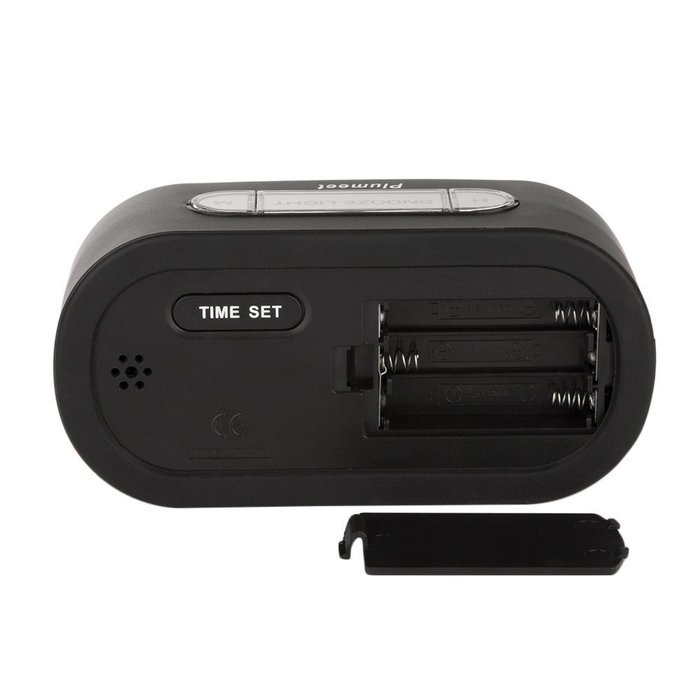 Plumeet Easy Setting Silicone Protective Cover Digital Silent LCD Large Screen Desk Bedside Alarm Clock With Snooze... N6