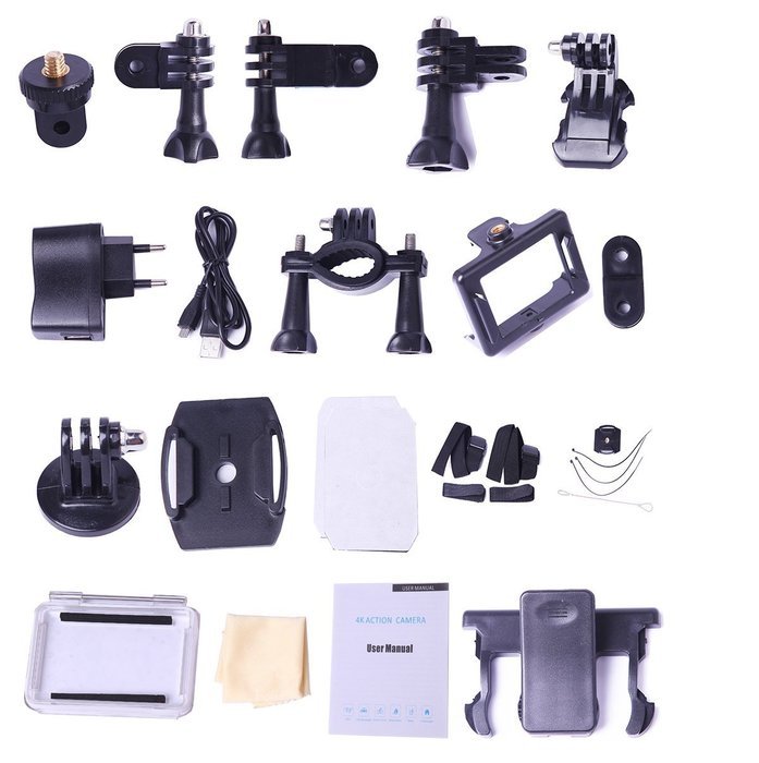 4K3 Sports Action Video Camera WiFi 2.0 inch 1080P Waterproof Helmet Camcorder Black N4