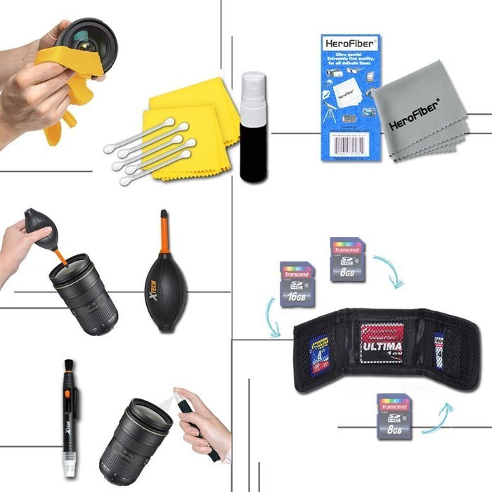 Xtech&reg; IDEAL ACCESSORIES KIT for GoPro HERO4 Hero 4 Includes: Head Strap Mount, 16GB High Speed Memory Card +... N7