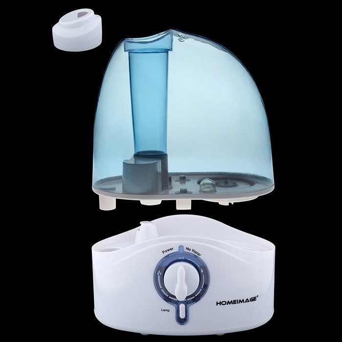 HOMEIMAGE 1.58 Gallons per day Output, 1.19 gallons or 4.5 liters Large Tank Capacity Cool Mist Humidifier - HI-B12BLUE N2