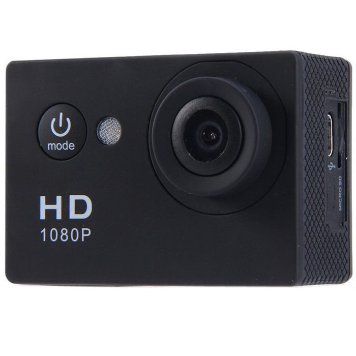 E.life HD 1080P 2" LCD 30m Waterproof Sports Action Camera Camcorder Diving Bicycle Car DVR Sports DV Black N4