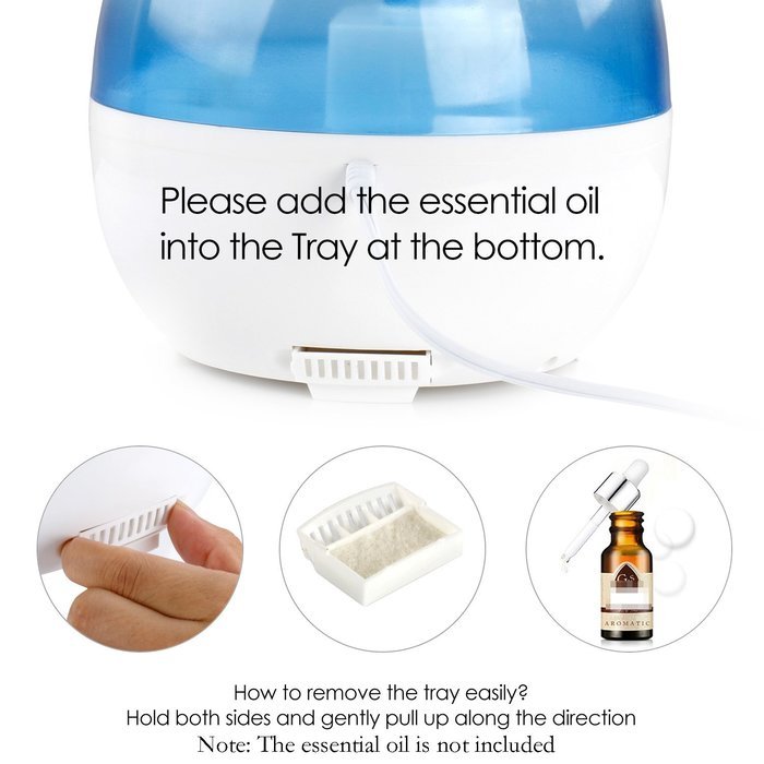 Ultrasonic Humidifier, Mospro 2.8 Liter Tank, Two 360 Degree Rotatable Outlets, Whisper-quiet And Waterless Auto... N3