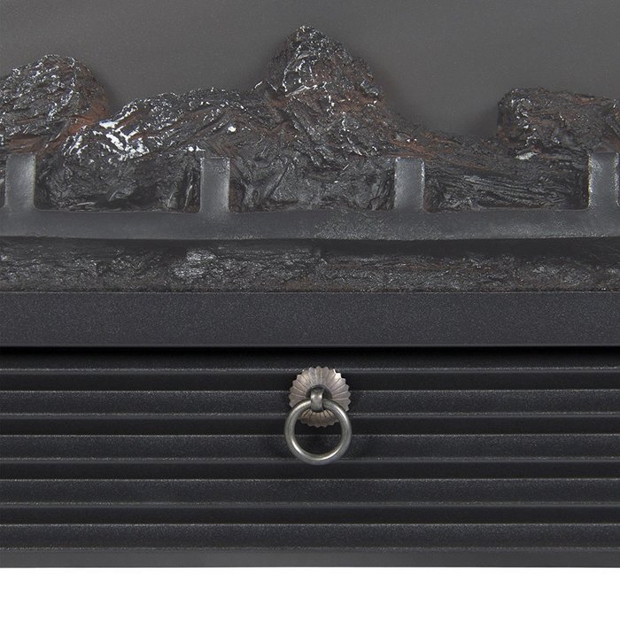 Modern Embedded Fireplace Electric Insert Heater Glass View Log Flame Remote Home - P1 N5