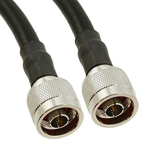 50 feet of LMR-400 Ultra Low Loss Coax Cable with N Male Connector Ends, Black