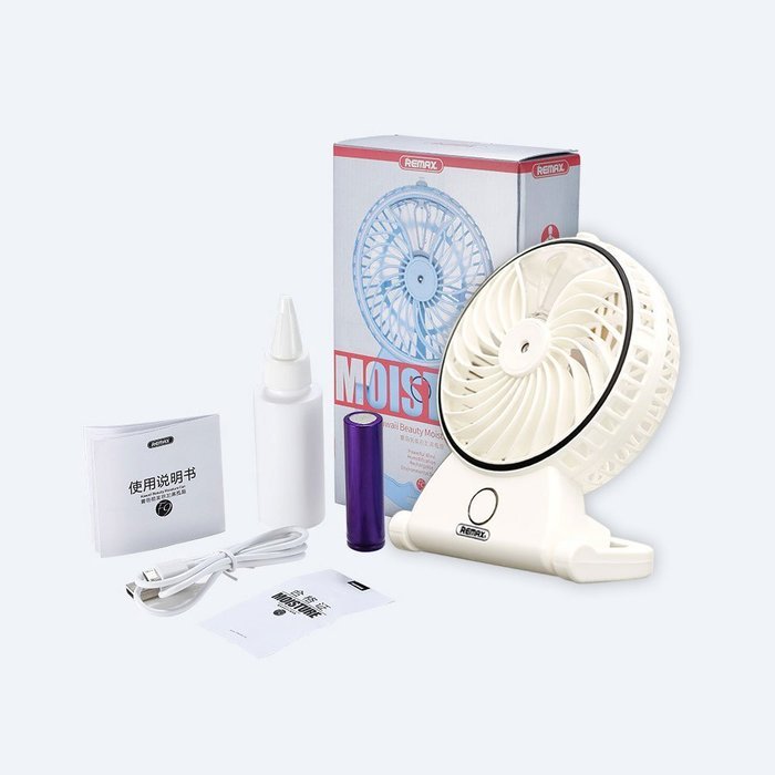 REMAX USB Fan Battery Rechargeable 2200mAh 18650 Mini Electric Fan 4.5h 4 Blades Clip on Desk Silent Blower N3