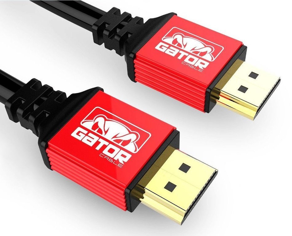 Gator Cable 10 feet Red HDMI 2.0 cable with durable and rugged aluminum housing case and Ultra High Speed bidirectional... N9