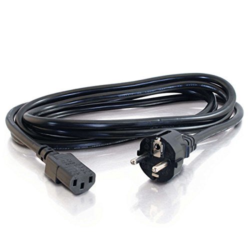 C2G / Cables To Go 03138 14 AWG European Power Cord, Black (2.5 Meters/8.20 Feet) N3