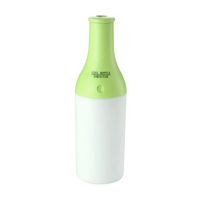 Mayskey Portable Cool Bottle 180ml USB Ultrasonic Humidifier Atomizer with LED Light (Green)
