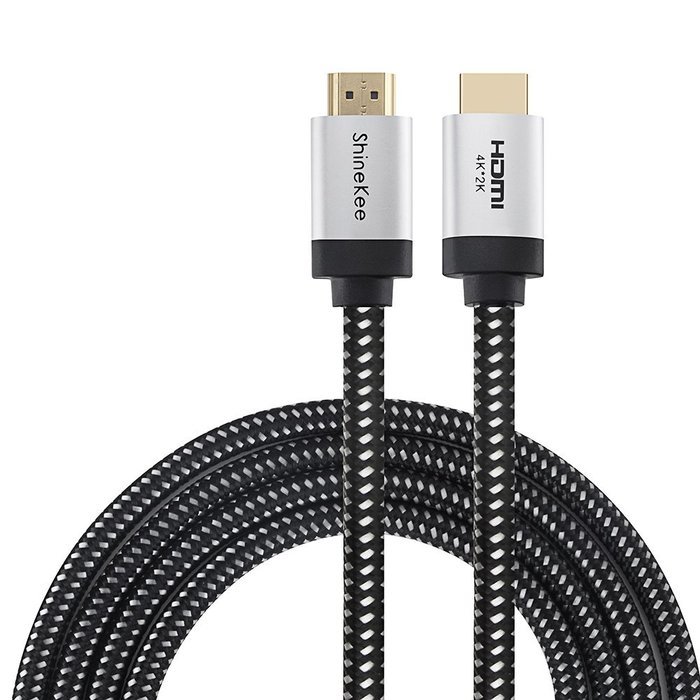 4K Hdmi Cable, 2 Pack 3Ft 4k Heavy-duty Hdmi Cable 26AWG Braided Cord 18Gbps Hi-speed Gold Plated Connectors and... N4