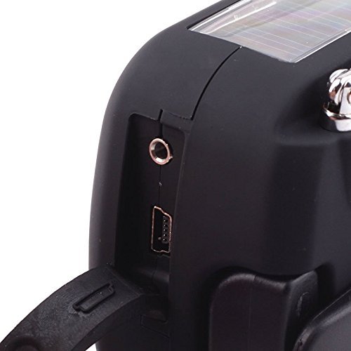 Emergency Solar Hand Crank Self Powered AM/FM/WB Weather Radio, LED Flashlight, Smart Phone Charging USB Cables