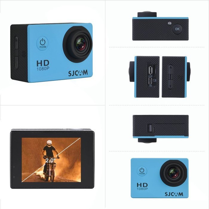 SJCAM SJ4000 2.0" LCD Screen 1080P 30fps Full HD 12MP Waterproof 30M NTK96650 Action Sports Helmet Camera DV 170... N38
