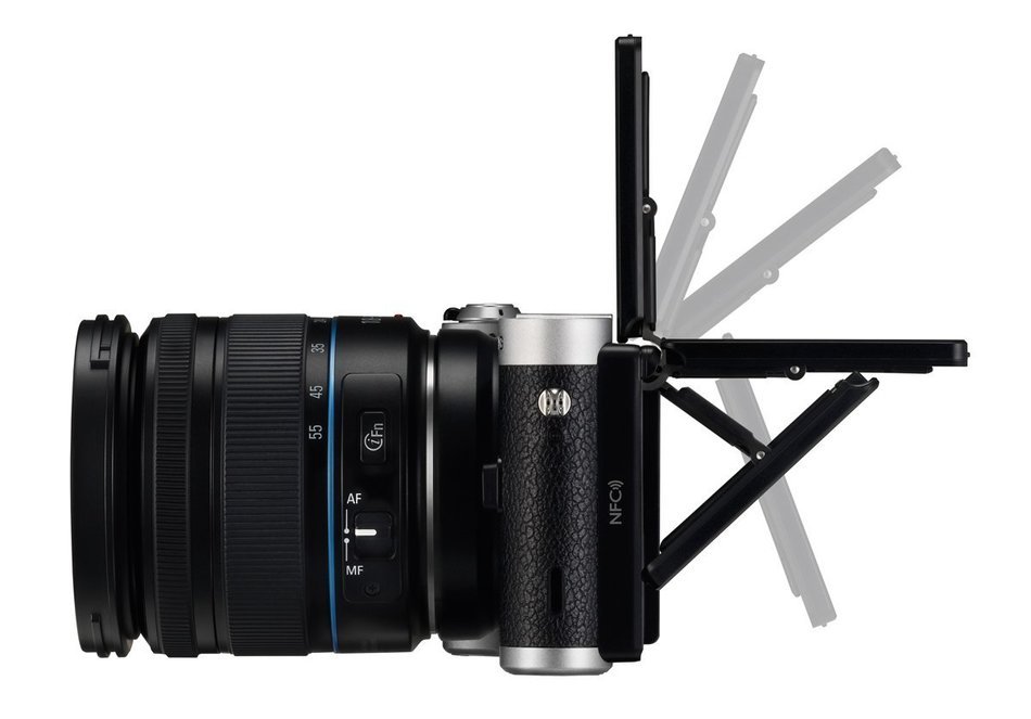 Samsung NX300M 20.3MP CMOS Smart WiFi & NFC Mirrorless Digital Camera with 18-55mm Lens and 3.3" AMOLED Touch... N7