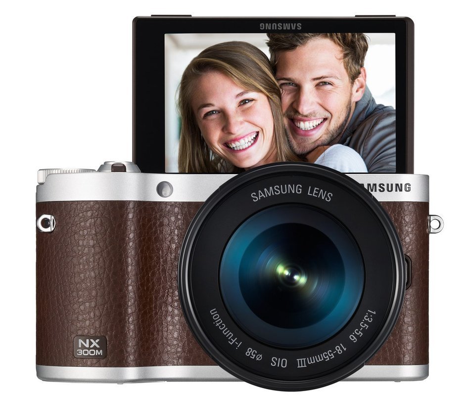 Samsung NX300M 20.3MP CMOS Smart WiFi & NFC Mirrorless Digital Camera with 18-55mm Lens and 3.3" AMOLED Touch... N8