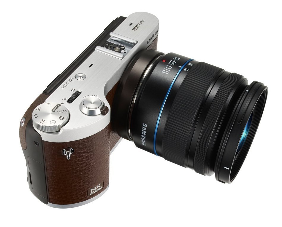 Samsung NX300M 20.3MP CMOS Smart WiFi & NFC Mirrorless Digital Camera with 18-55mm Lens and 3.3" AMOLED Touch... N9