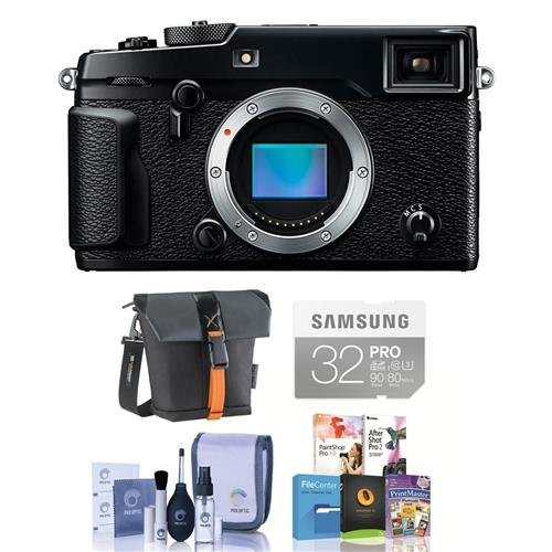 Fujifilm X-Pro2 Mirrorless Digital Camera Body - Bundle with Holster Bag, 32GB Class 10 U3 SDHC Card, Cleaning...