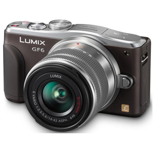 Panasonic Lumix DMC-GF6 Mirrorless Micro Four Thirds Digital Camera with 14-42mm f/3.5-5.6 II Lens (Brown)