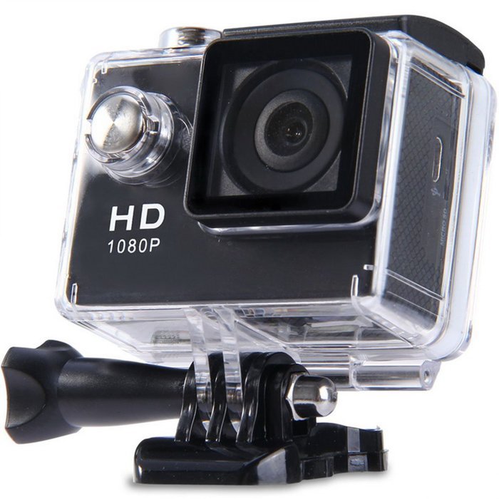 E.life HD 1080P 2" LCD 30m Waterproof Sports Action Camera Camcorder Diving Bicycle Car DVR Sports DV Black N5