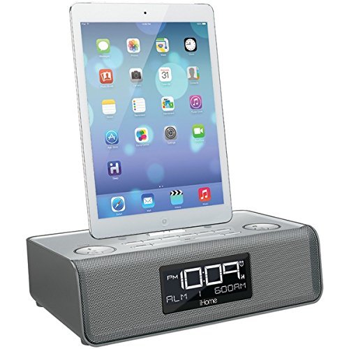 New IHOME IDL43S Dual Alarm Clock Radio with Lightning & USB Docks