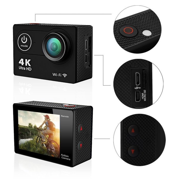 Sport Camera ,AEDILYS 4K HD Action Camera ,Wrist 2.4G Wireless RF Remote Control , WiFi 2inch 170&deg; Sports Video... N6