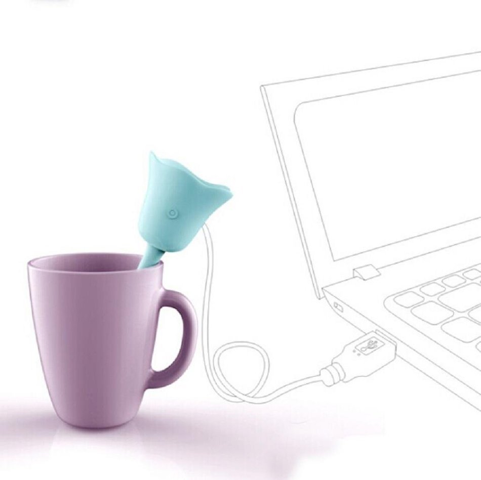 Leewa USB Mini Tulip Pattern Ultrasonic Humidifier for Car, Office, Bedroom