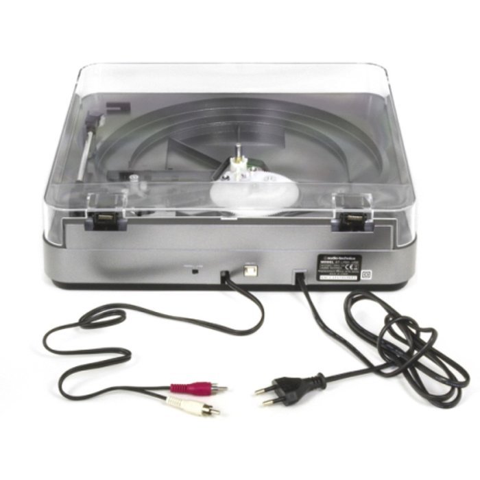 Audio-Technica AT-LP60-USB Automatic Turntable (Silver) + Discwasher RD-1006 Record Cleaning System N3