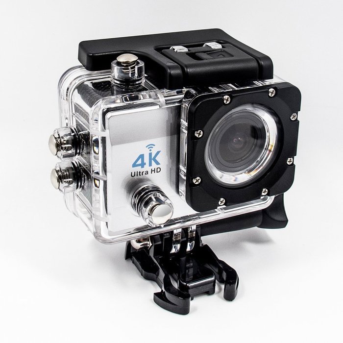 Homkm Q3H+ Basic 4K Full HD 1080p Action Camera MAX 30M Waterproof Camera 6 Glass + LED Lens 170&deg; Wide Angle (... N13