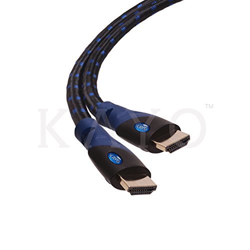 KAYO Hi-Speed HDMI2.0 Cable 30 FT/ Blue, Black Sleeve/ Supports Ethernet,3D,4K & Audio Return N3