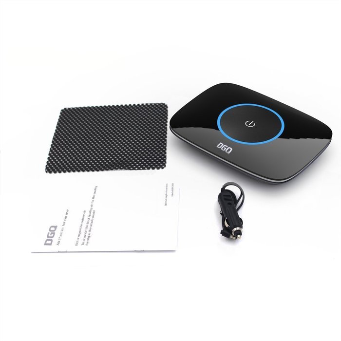 DGQ DR302 12v Car Power 3 Speed Ajustment Car Air Purifier with HEPA Filter,(Black, Pack of 1) (black(2 speeds)) N6