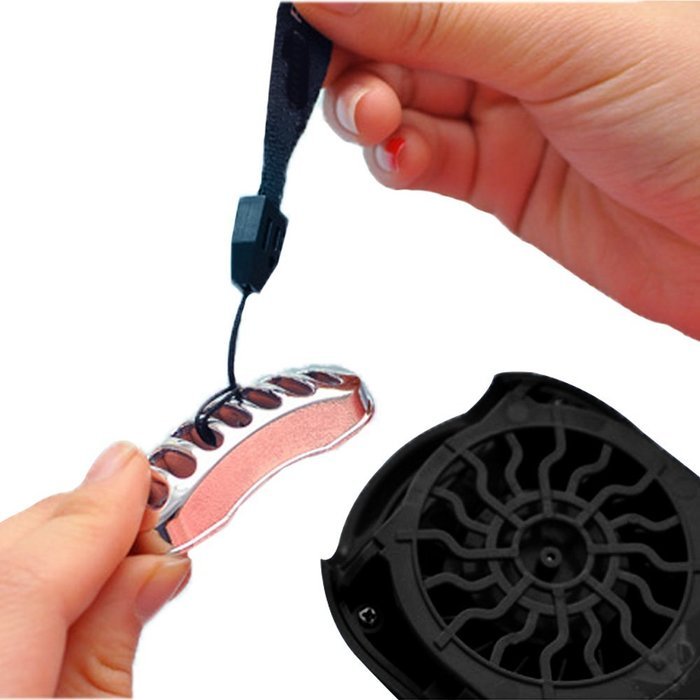 2 in 1 Mini Fan with Brace Portable Refrigeration for Personal Portable USB Rechargeable Bladeless Handheld Blower... N3