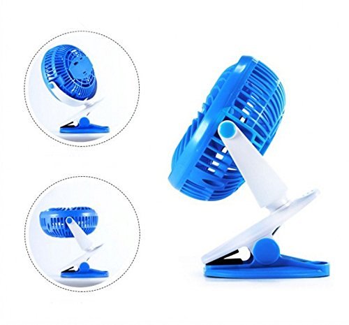 LYWOO Portable Battery Operated Rechargeable Clip on USB Desk Fan with 360 Degree Adjust Large Airflow and Ultra... N3