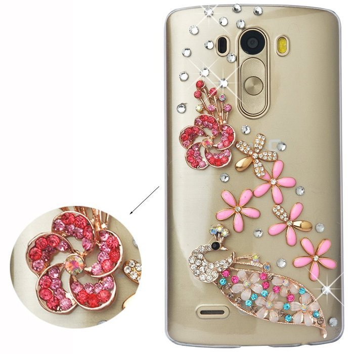 LG G5 Case, LG G5 Bling Case-Spritech(TM) 3D Handmade Colorful Diamond Bling with Butterfly Flower Decoration...